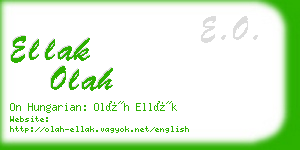 ellak olah business card